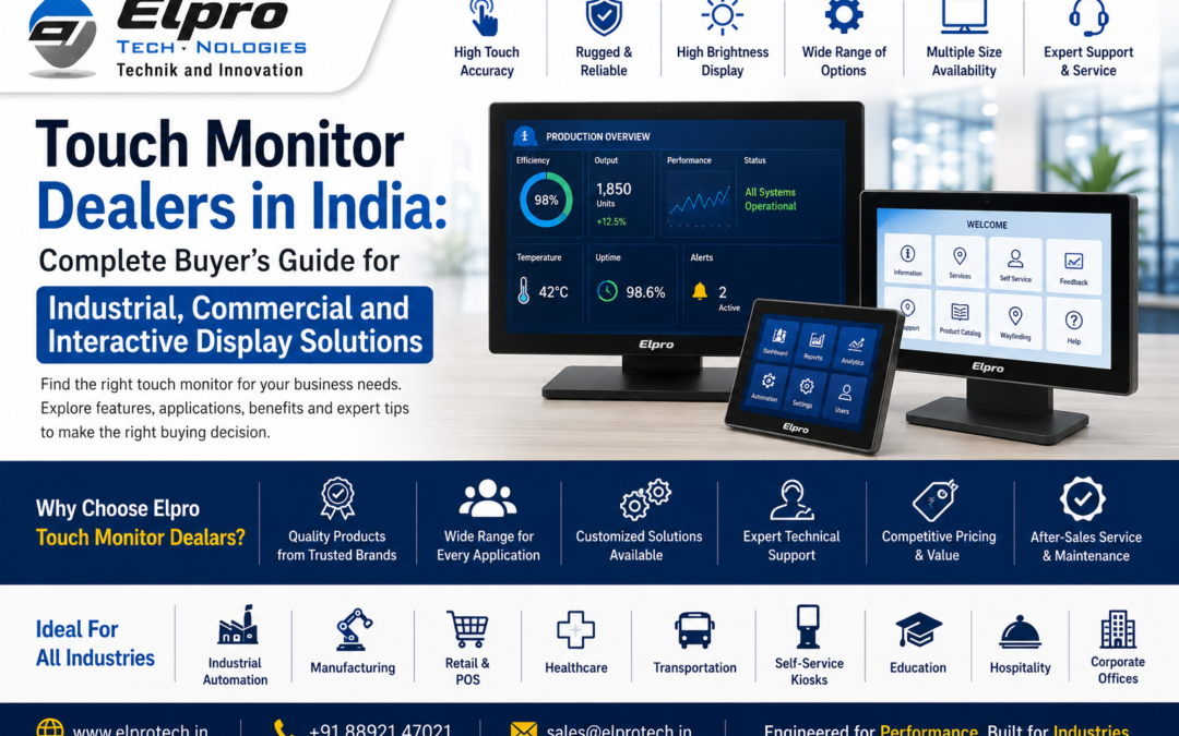 Touch Monitor Dealers in India: Complete Buyer’s Guide for Industrial, Commercial and Interactive Display Solutions